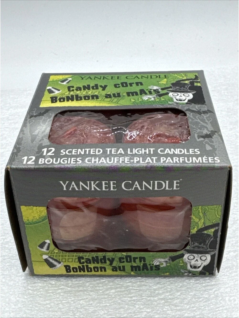 Yankee Candle Retired Halloween Candy Corn Box of 12 Scented Tea Lights USA